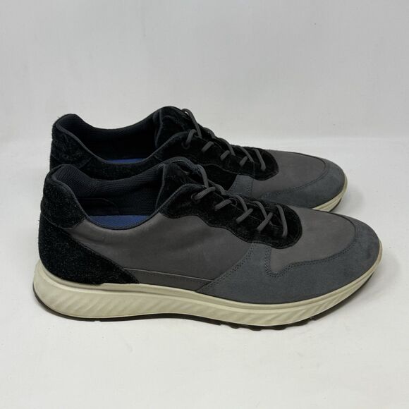 Ecco ST.1 Derby Sneakers Mens 10 EU 44 Gray Black Leather Casual Urban Shoes main image 12